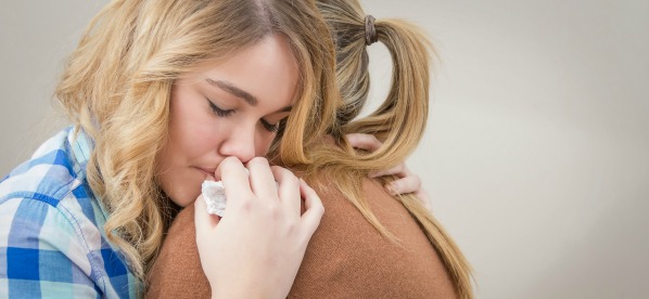 Girl Comforting a suicidal friend